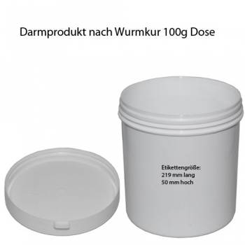 Darmprodukt nach Wurmkur (Pulver) konfektioniert
