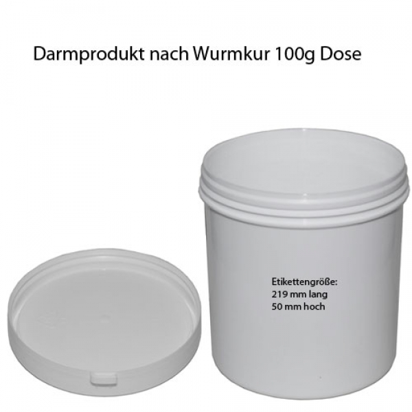 Darmprodukt nach Wurmkur (Pulver) konfektioniert